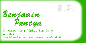 benjamin pantya business card